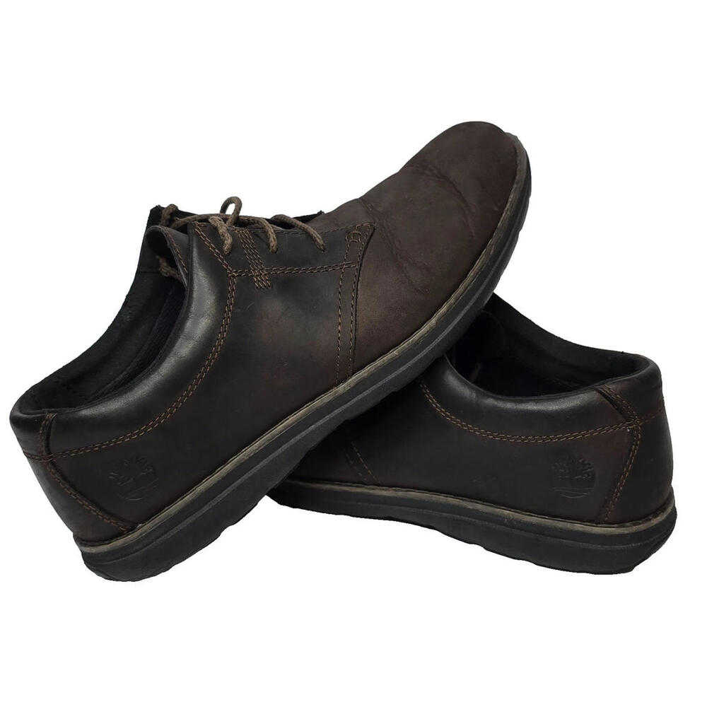 TIMBERLAND DARK‎ BROWN NUBUCK LEATHER GRIPSTICK OXFORDS MEN'S CASUAL SHOES SZ 10
